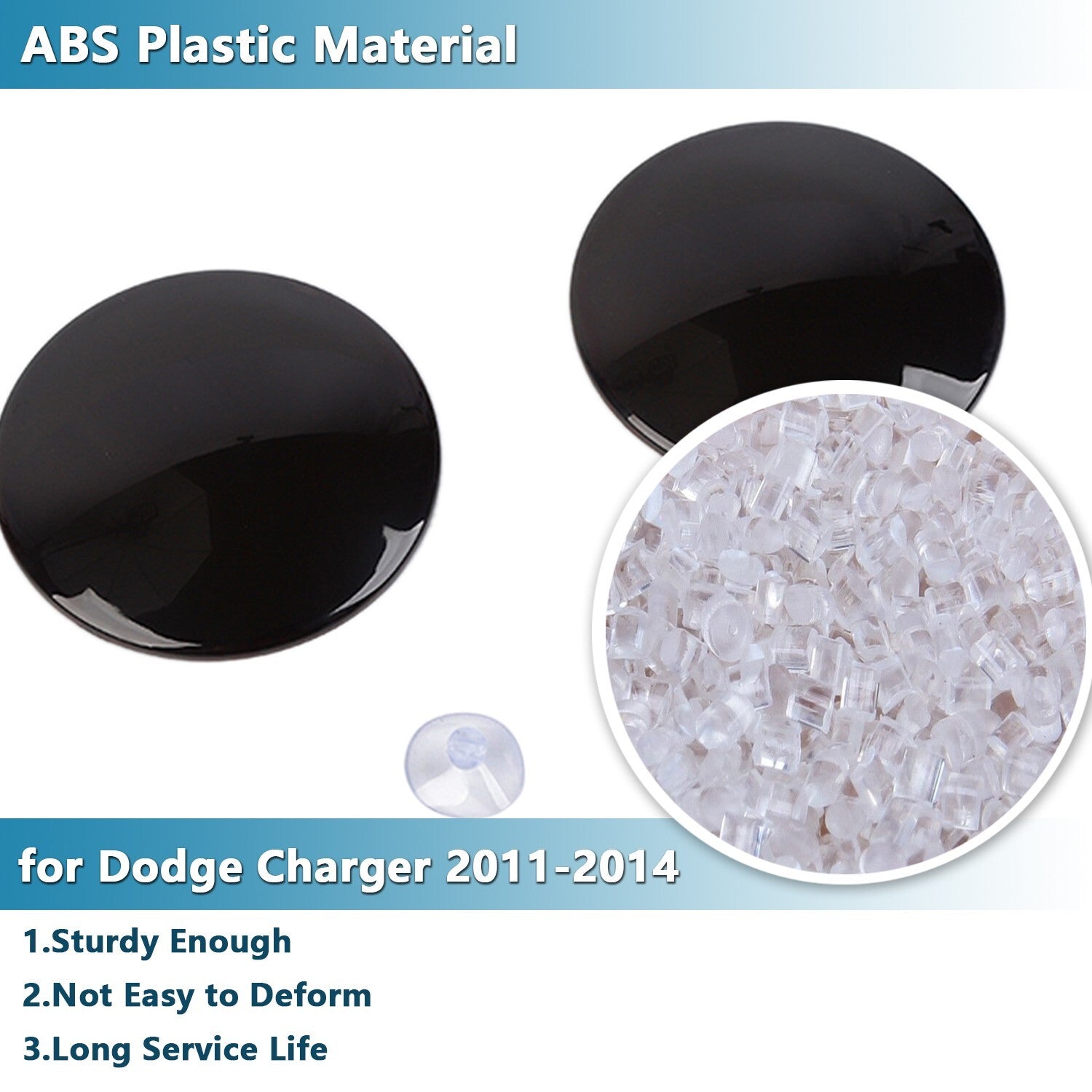 Front Bumper Fog Light Lamp Decor Cover Trim Bezels for Dodge Charger 2011-2014