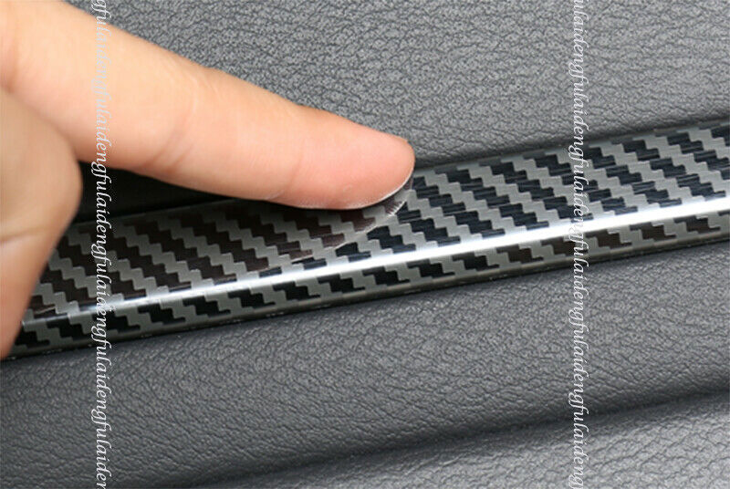 4P Fit for Nissan Altima 2019-2022 Carbon Stainless Inner Door Panel Strip Trims