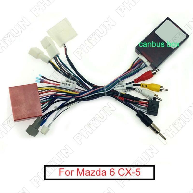 16-pin stereo radio wiring harness with CANbus box for Mazda 6 2013 CX-5 2012-2015 n