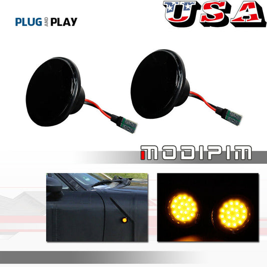 Suitable for Mazda MX-5 front bumper amber LED side marker signal lights from 1989 to 2015- v