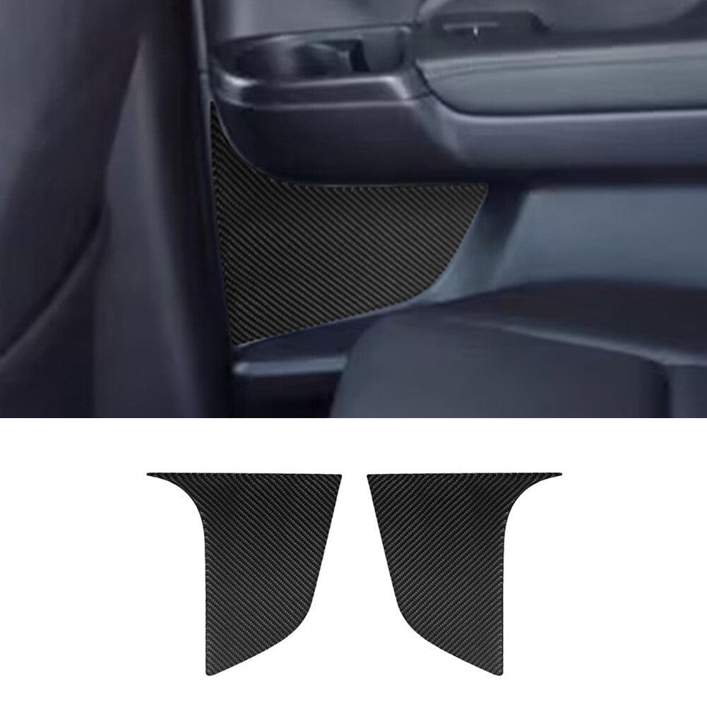 2Pcs Carbon Fiber Rear Door Panel Cover Trim for Honda Ridgeline 2017-2020