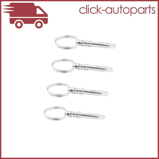 4x Fits Boat Bimini Top - Stainless Steel Quick Release Pins 1/4 With Pull Ring Q
