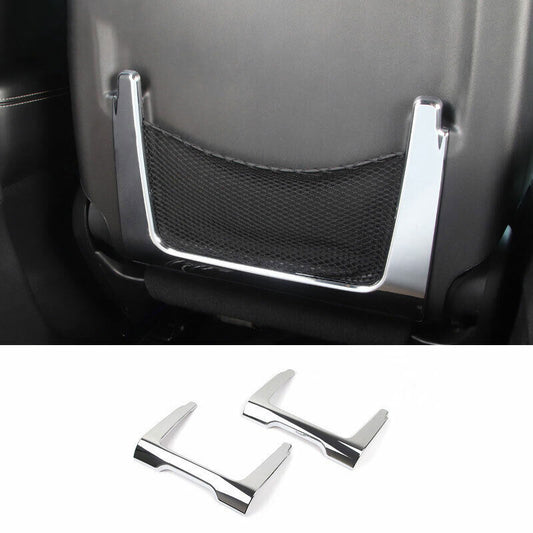 For 2011-2021 for Jeep Grand Cherokee Silver for Seat Behind Net Pocket Frame Cover Trim
