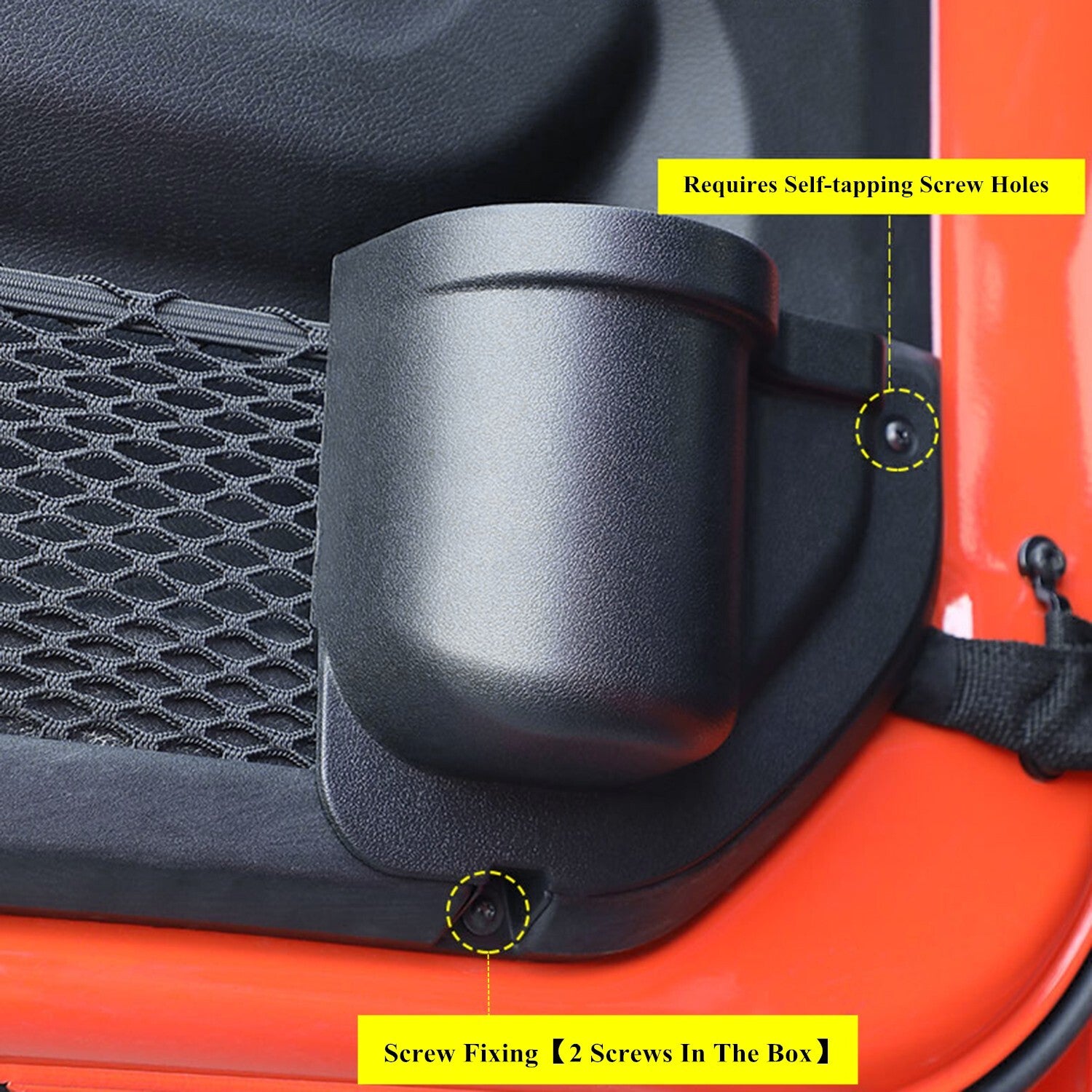 Door Storage Box Pocket Front Rear For 2018-2023 for Jeep for Wrangler JL JT 4XE 4-PACK