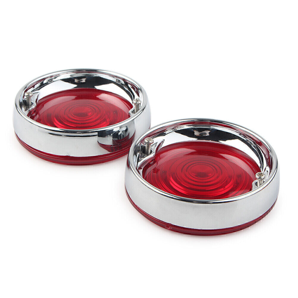 Turn Signal Light Red Lens Cover Bezels Visor Ring for Harley Touring Road Glide Q