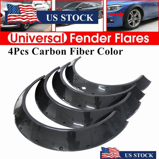 Car Flexible Car Fender Flares Extra Wide Body Wheel Arches Carbon Fiber Color Q