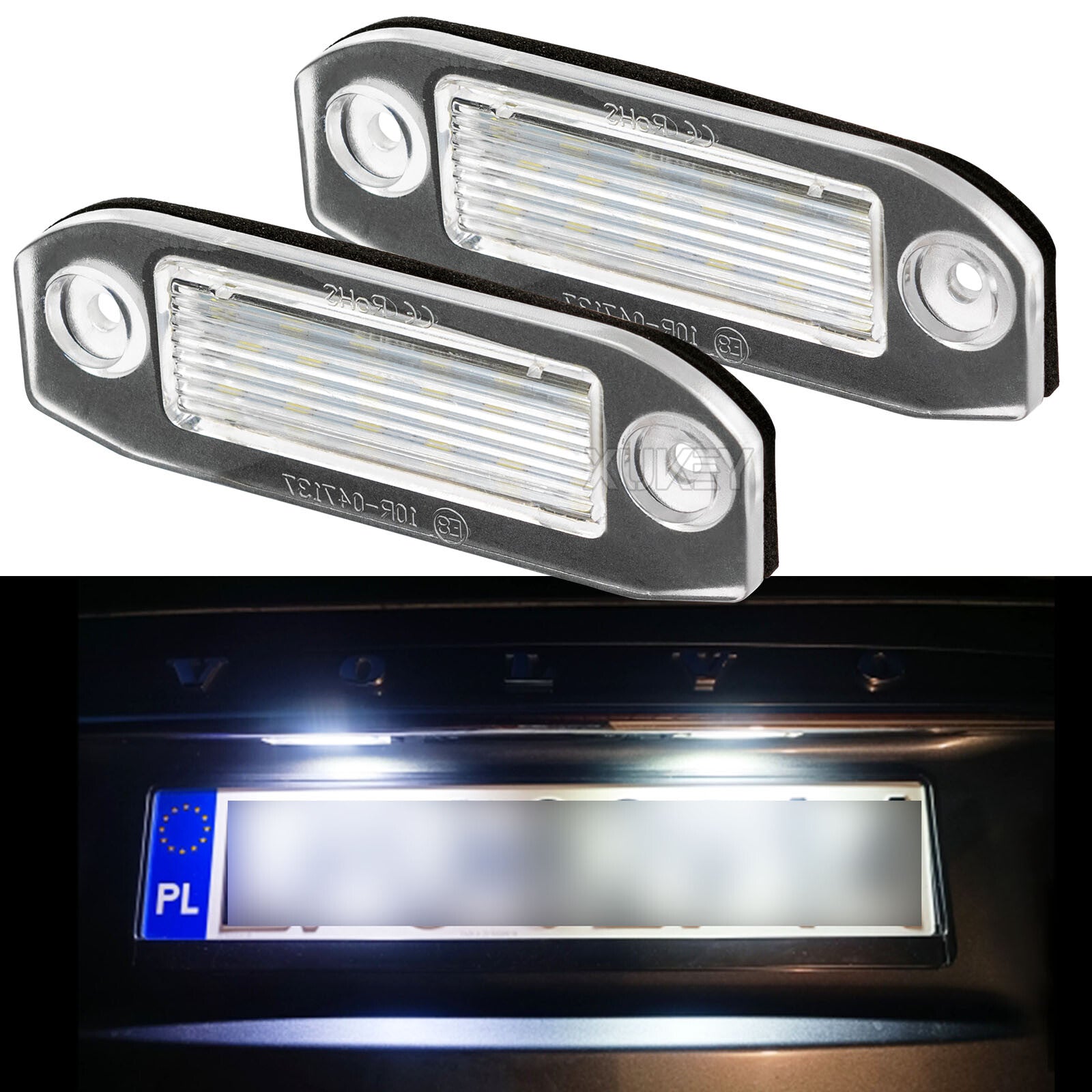 12V 18 LED License Number Plate Light Lamp for Volvo S80 XC90 S40 S60 XC60 C30