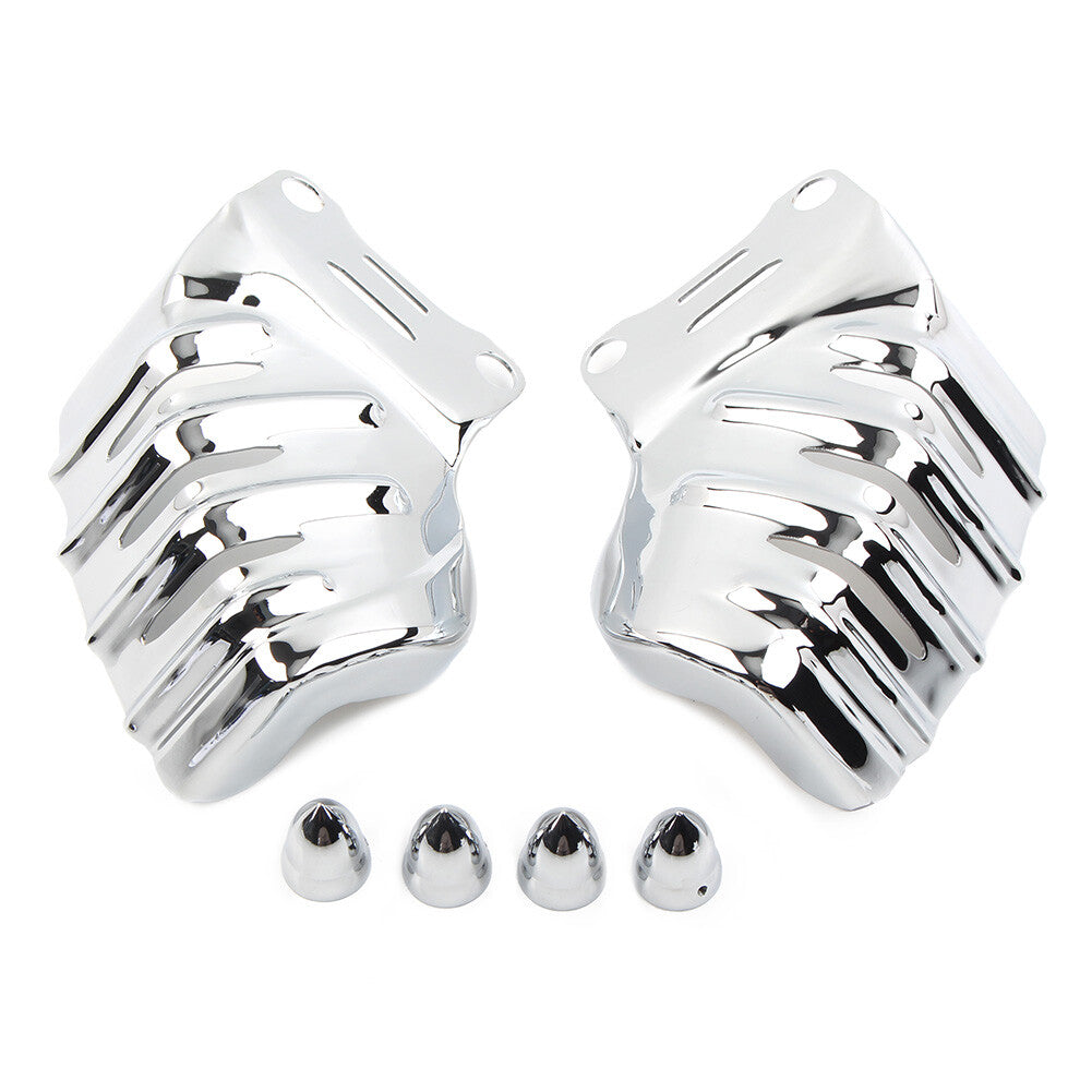 Chrome Front Brake Caliper Screen Insert Covers for Harley Touring Road Glide Q