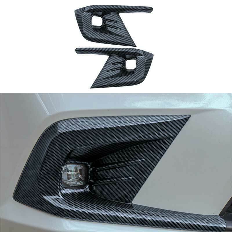 for Honda for Civic 22-2024 Carbon Fiber Front Bumper Fog Lamp Frame Cover Trim 2PCS