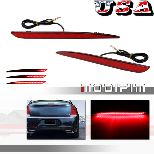 LED bumper reflector suitable for 2015-2022 for Chrysler 300 rear brake turn signal lights- v