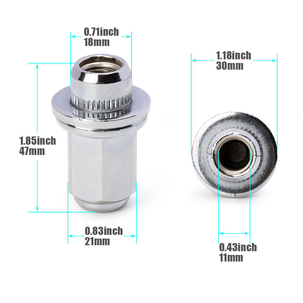 2-piece set for wheel lug studs and rims + chrome-plated lug nuts 90942-02049 Brand new for Lexus for Toyota Q