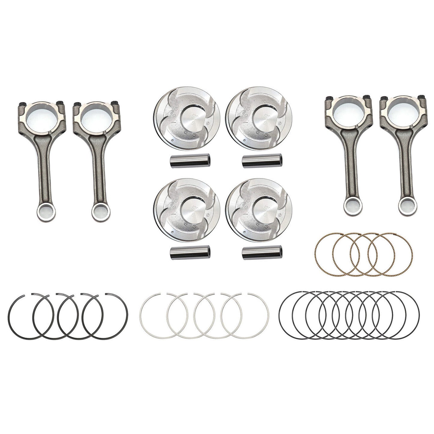 23041 - 2B600 Connecting Rod Piston Ring Kit for Kia Rio for Hyundai DOHC 2012 - 2016 -