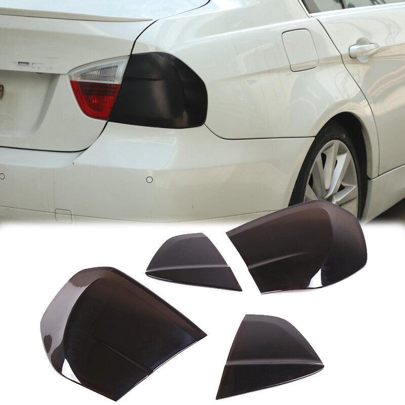 Suitable for 3 E90 E91 2005-08 Rear Taillight Protector Trim, ABS, Smoke Black - n