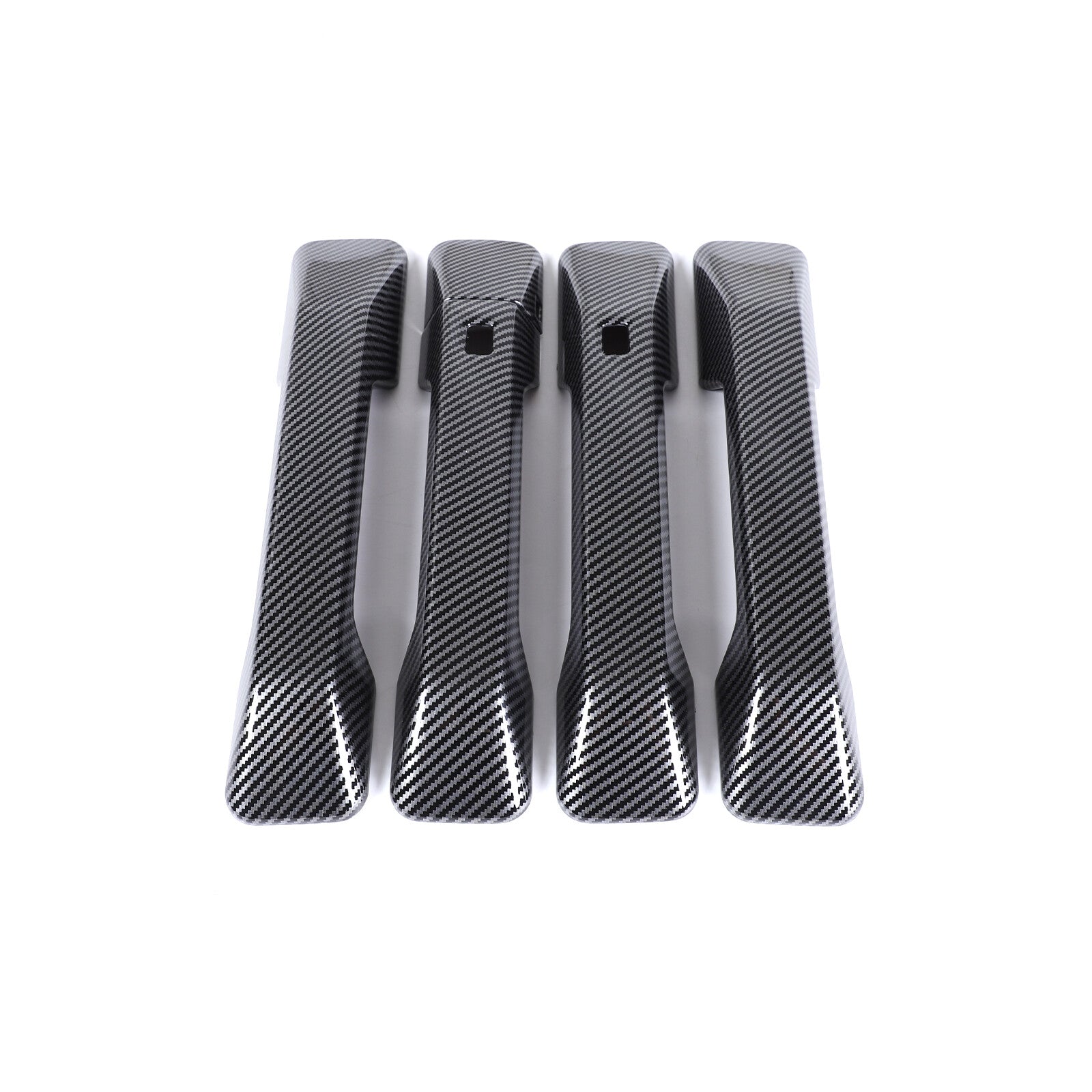 Suitable for 2024+ modern Santa Fe door handle cover decorative plastic faux carbon finish - n