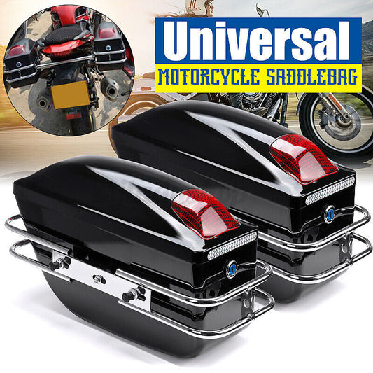 2-Piece Motorcycle Hard Rear Luggage Saddle Bag Side Shell Mounting Bracket for Harley-Davidson