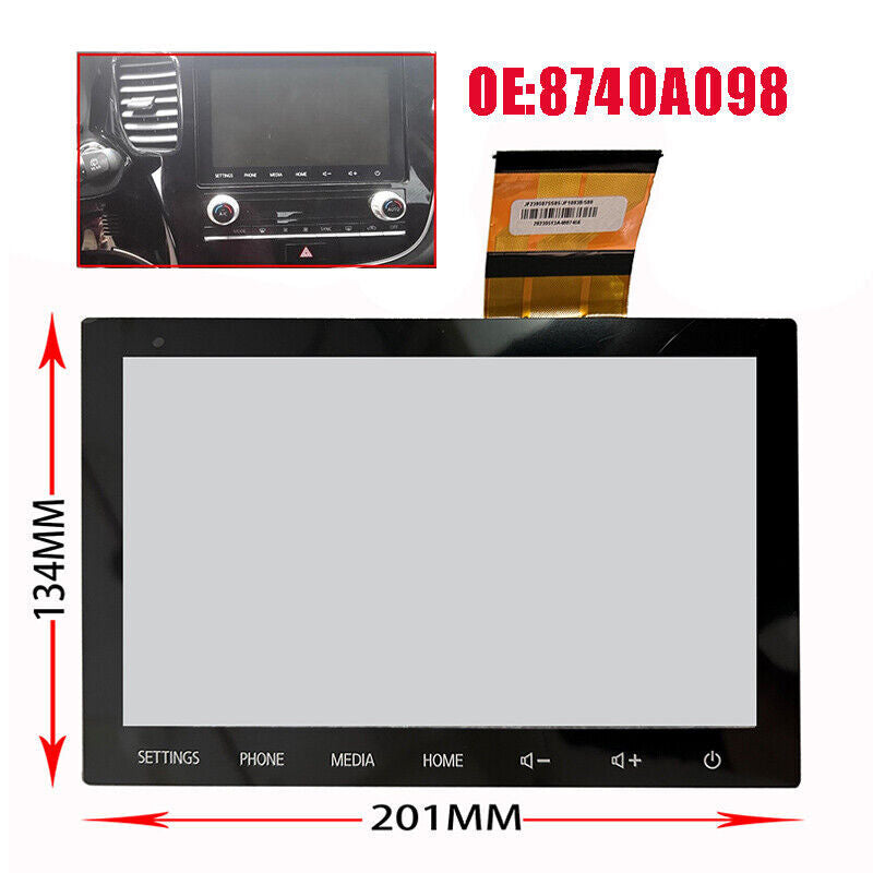 Replacement of 8-inch touchscreen digitizer LCD screen for 2020-22 for Mitsubishi Outlander radio.