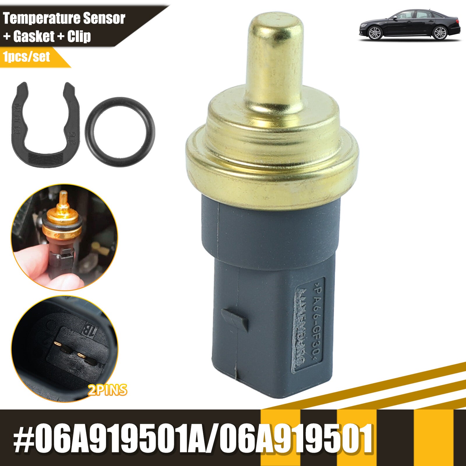 Coolant Temperature Sensor 06A919501A for Audi A3 for A4 for A5 for A6 for VW for Jetta for Seat Q