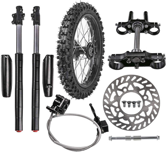 Shock Triple Assembly fork, 14-inch wheels, 60/100-14 tires, disc brakes KX65 CRF50