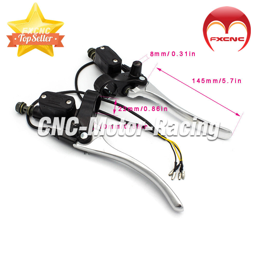 CNC brake master cylinder reservoir handlebar suitable for 7/8 (22) 50CC-300CC scooters