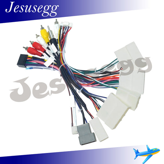 16Pins for Camry Radio Stereo Power Harness Wiring Cable Adapter W/Canbus Camera
