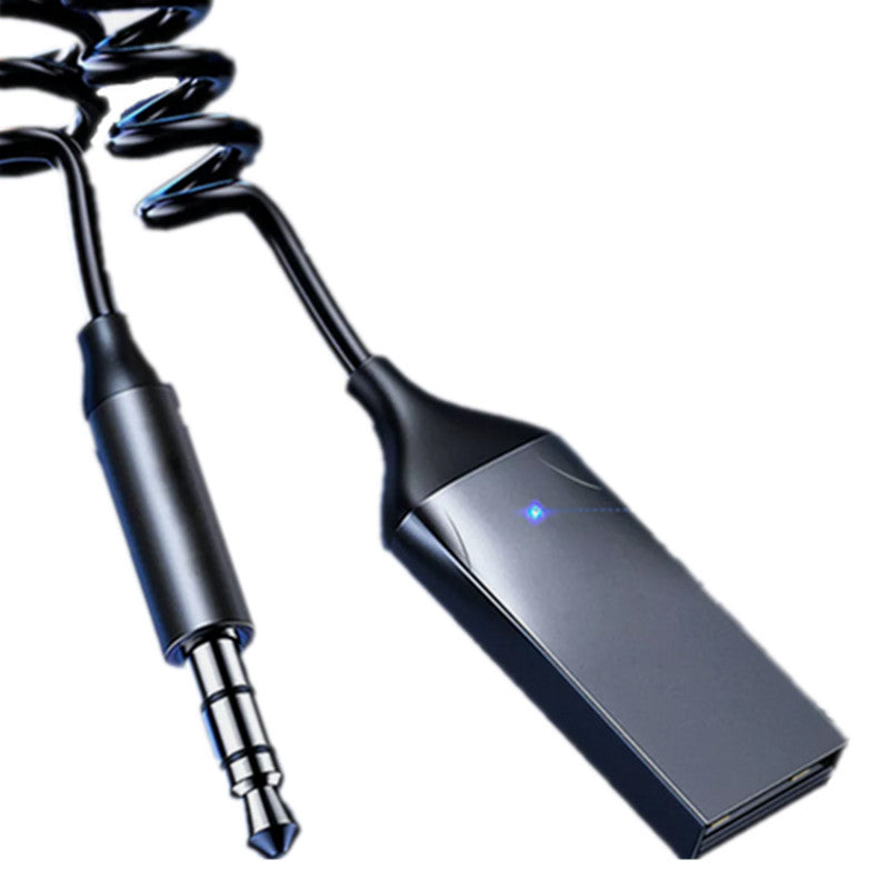 Car Bluetooth Audio Cable Handsfree Receiver Bluetooth Transmitter AUX Accessory Q