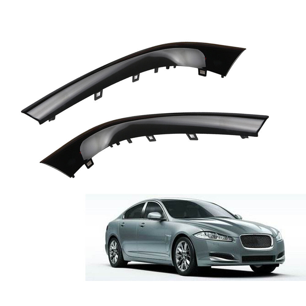 2Pcs Front LH  RH Bumper Molding Trim Black for XF 2012 2013-2015