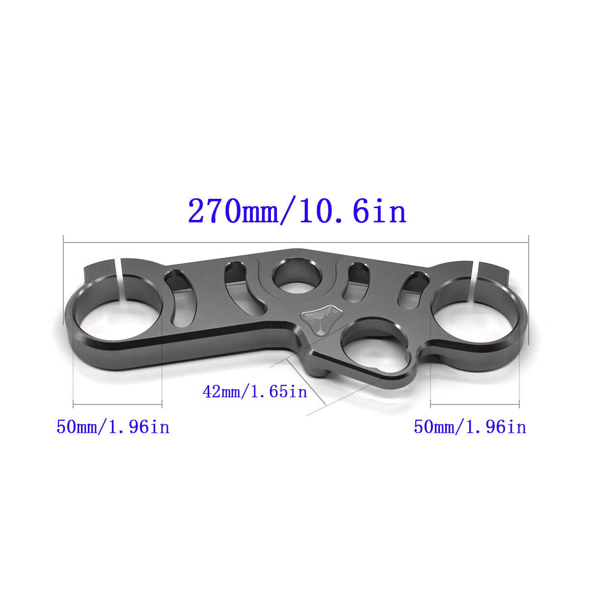 CNC motorcycle three-tree top clamp suitable for GSXR600/GSXR750 GSXR1000 2007-2008 Gray