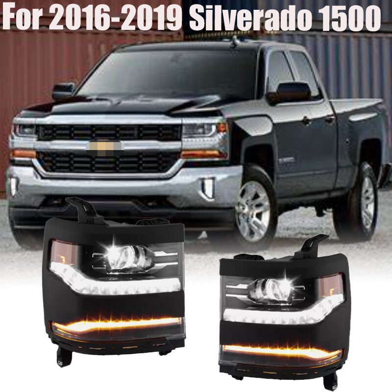 HID/LED LED Projector Headlights For 2016-2019 Silverado 1500 n