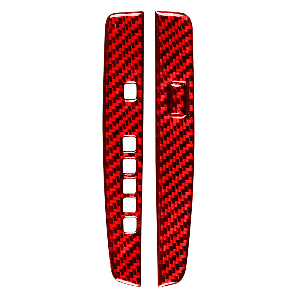 Interior Gear Shift Cover Trim LHD for Honda Accord 2013-2017 Red Carbon Fiber