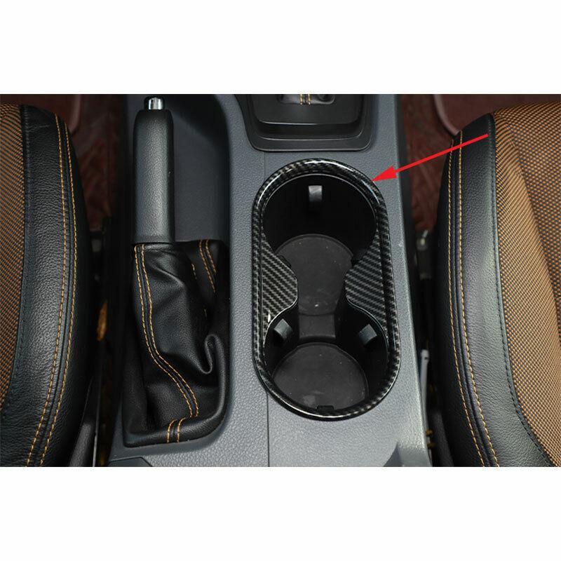 for Ford Ranger 2015-2022 Carbon Fiber Gear Shift Water Cup Panel Cover Trim