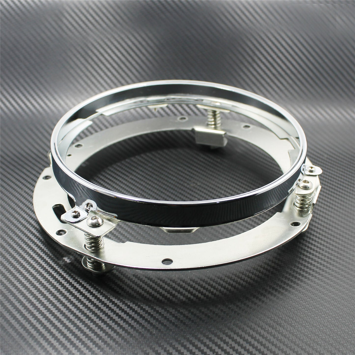 7 inch Chrome Round Headlight Ring Mounting Bracket Q