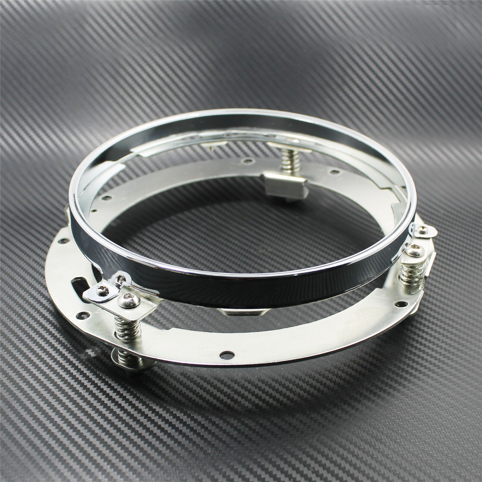 7 inch Chrome Round Headlight Ring Mounting Bracket Q
