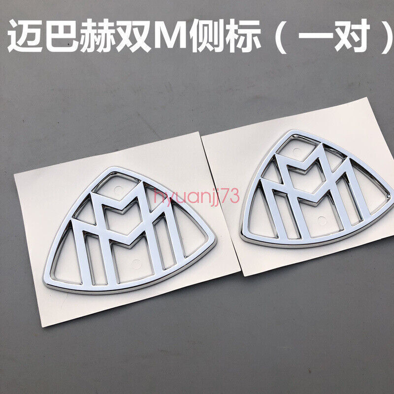 Chrome S600 + for MAYBACH + 4 MATIC Emblem Auto Front Badge for MAYBACH S600