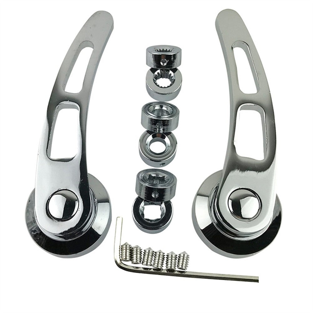 2x Chrome Billet Aluminum 4-1/4 Door Handle Kit For Chevy for Ford for Chrysler for Pontiac Q