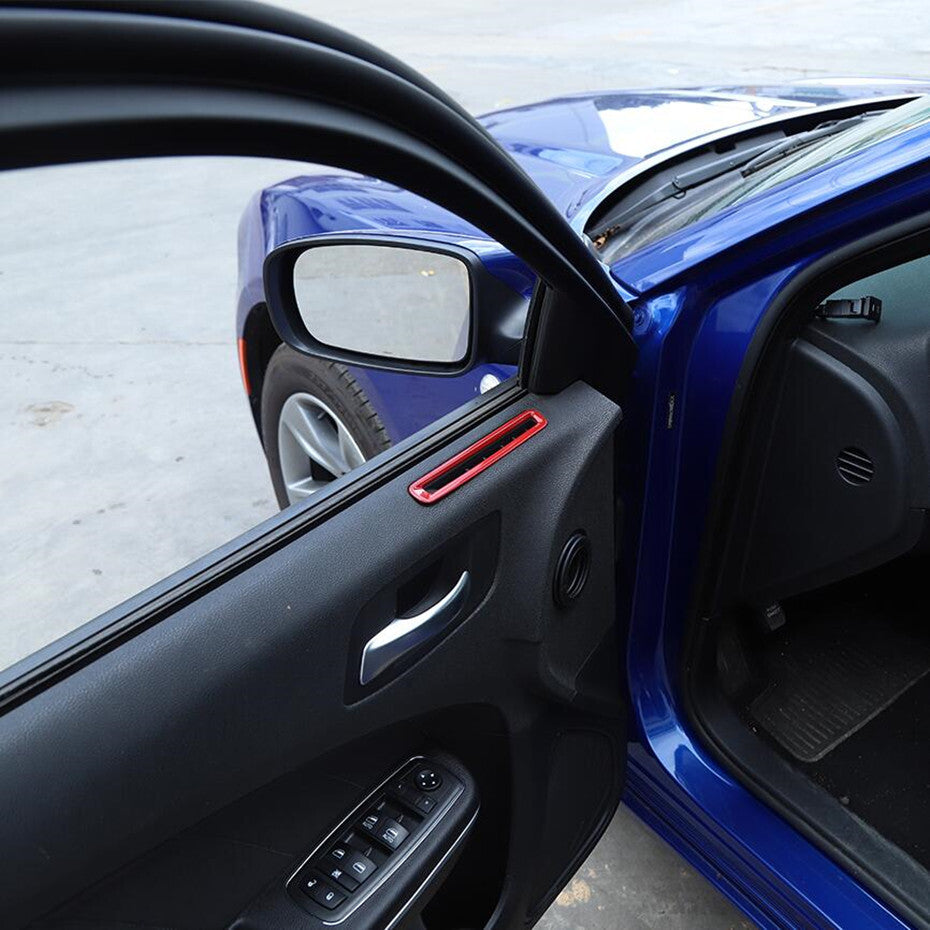 For 2011-2023 for Dodge Charger ABS Red Interior Door A/C Air Outlet Vent Cover Trim v