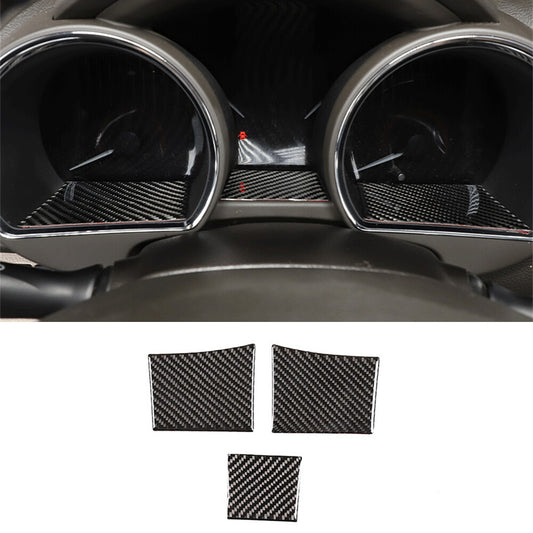 Carbon Fiber Instrument Dashboard Mat Panel Trim for T@yota Highlander 2009-2013