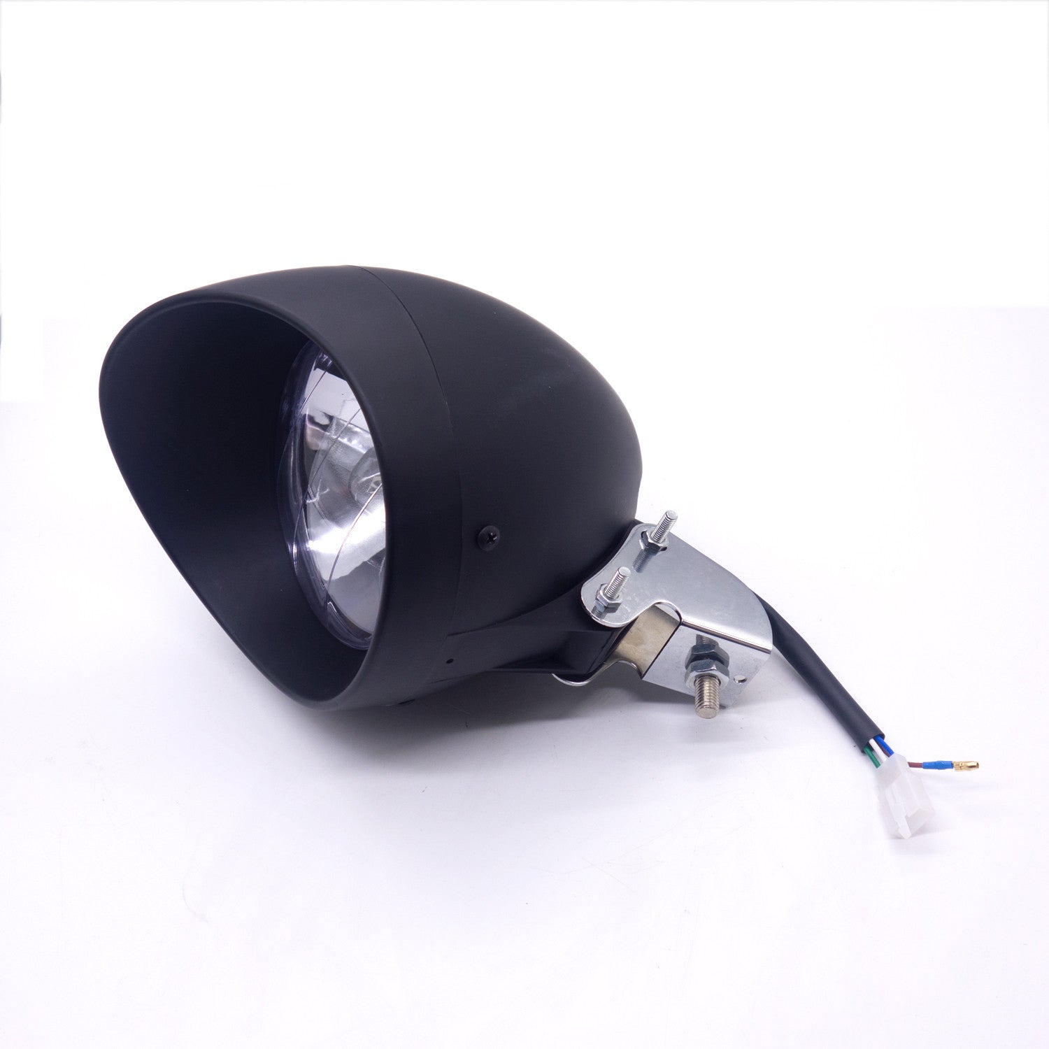 Motorcycle Black Bullet Headlight Head Light Lamp for Harley for Honda for Yamaha Custom Q