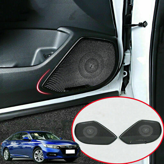 for Honda Accord 2018-2022 Black titanium Inner Door Horn Speaker Cover Trims