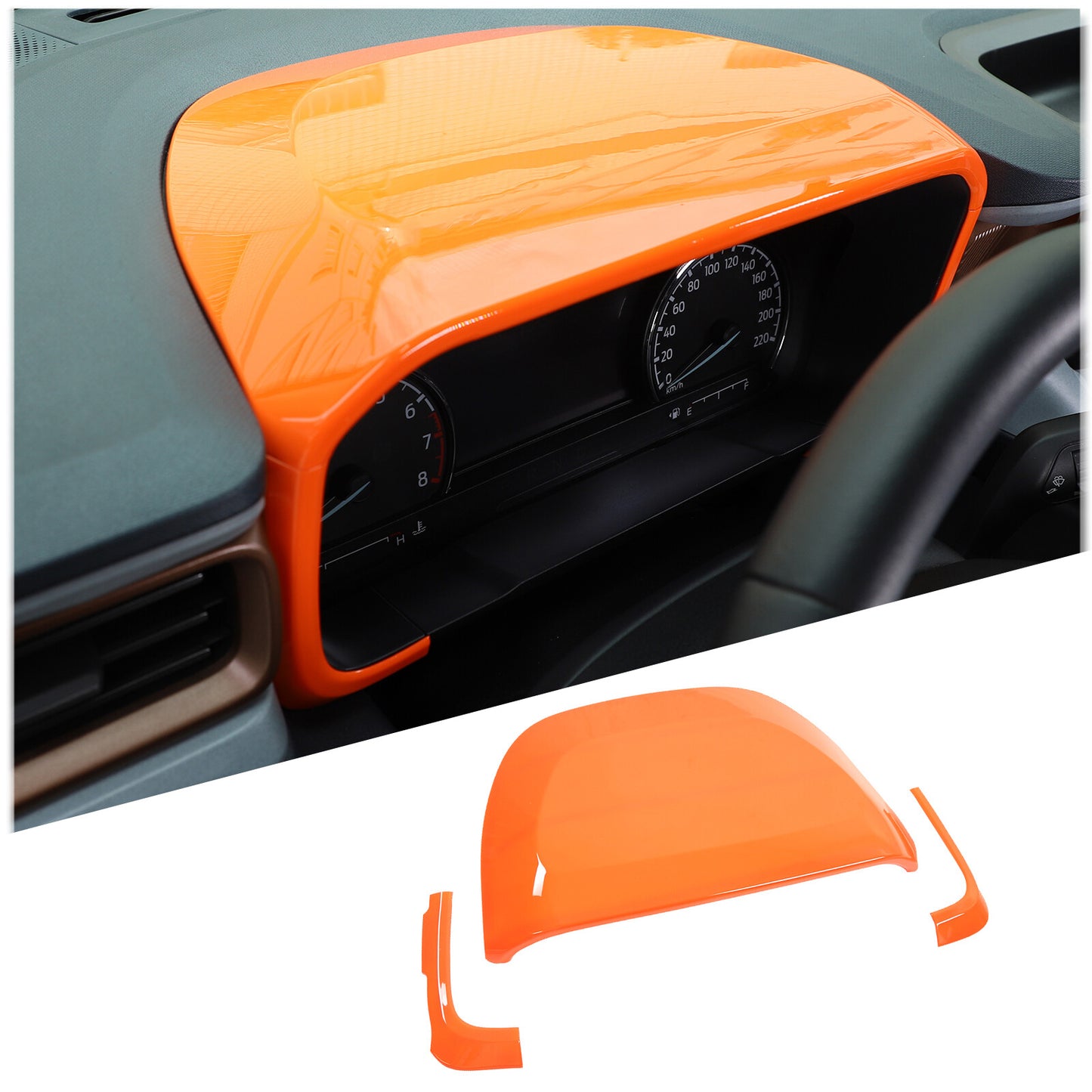 ABS Red Center GPS Navigation Screen Frame Trim Cover for Tacoma 11-15- v
