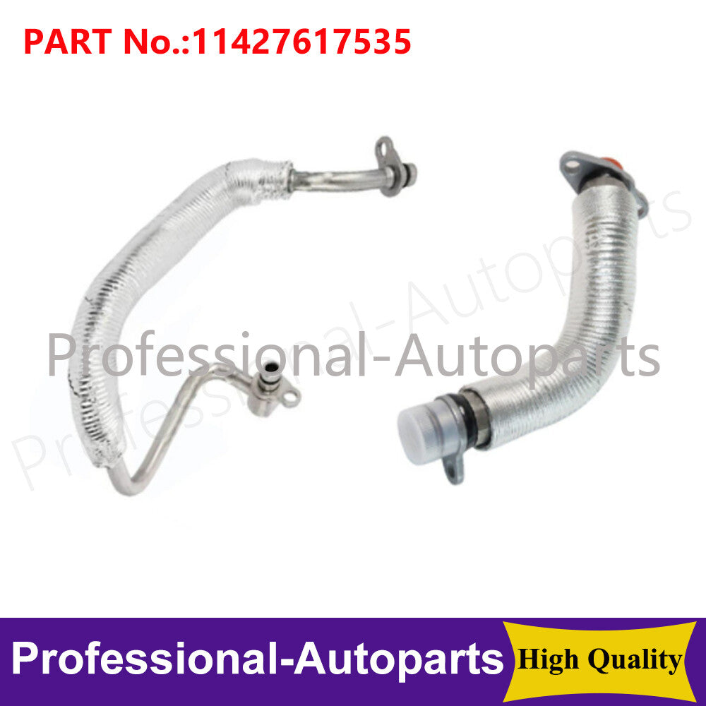 2PCS Inlet Outlet Turbo Oil Return Line Pipe for BMW 230i 330i 430i 530i for Mini