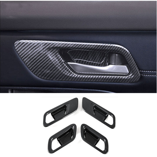 4for Nissan Rogue 2021-2023 Carbon Fiber Interior Door Handle Bowl Cover Trims