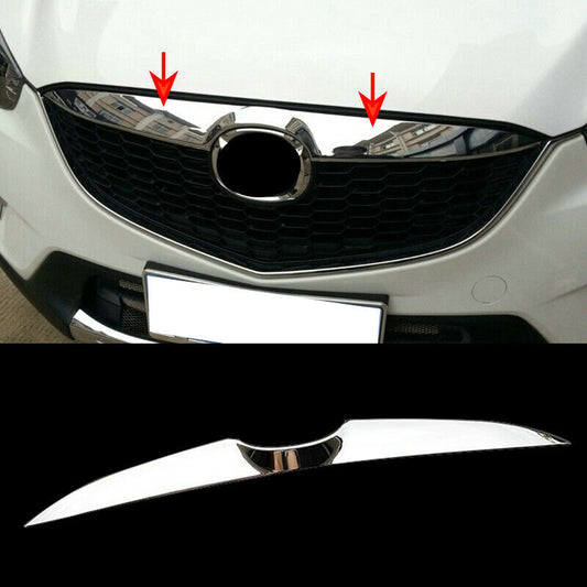 for Mazda CX5 CX-5 2012-2015 Chrome Front Grille Around badge Grills Cover Trim