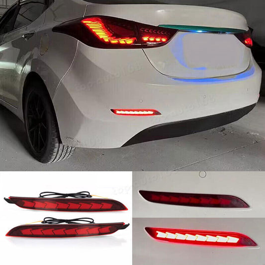 for Hyundai for Elantra 14-16 Led Rear Fog Lights Turn Signal Lights Brake Lights B n