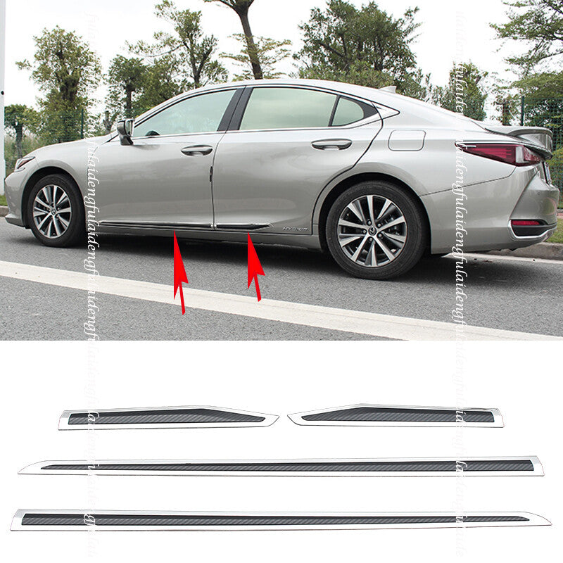 for Lexus ES350/300h/250 2019-22 Carbon Door Body Anticollision Strip Cover Trim
