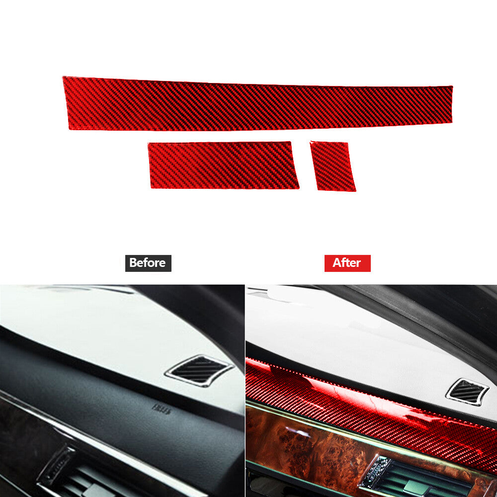 Red Carbon Fiber Digital Climate Control Trim for Honda CRV CR-V 2012-2016 TypeB v