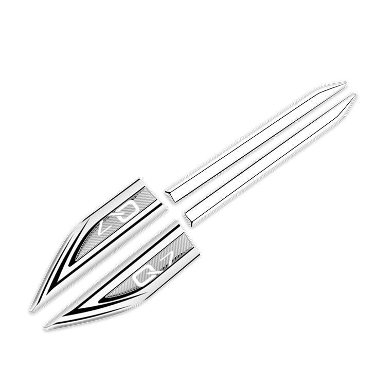Suitable for Alfa Romeo Giulia car side mudguard sticker badge emblem black 2 pieces- v