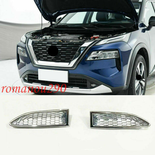 for Nissan Rogue 2021-2024 ABS Chrome Front Headlight Vent Decoration Cover Trim