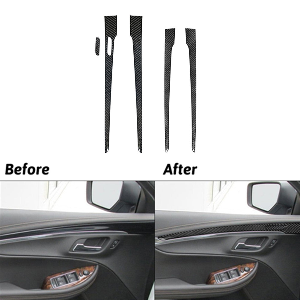 4pcs Carbon Fiber Interior Door Side Trim Cover Trim for Dodge Durango 2014-2020 v
