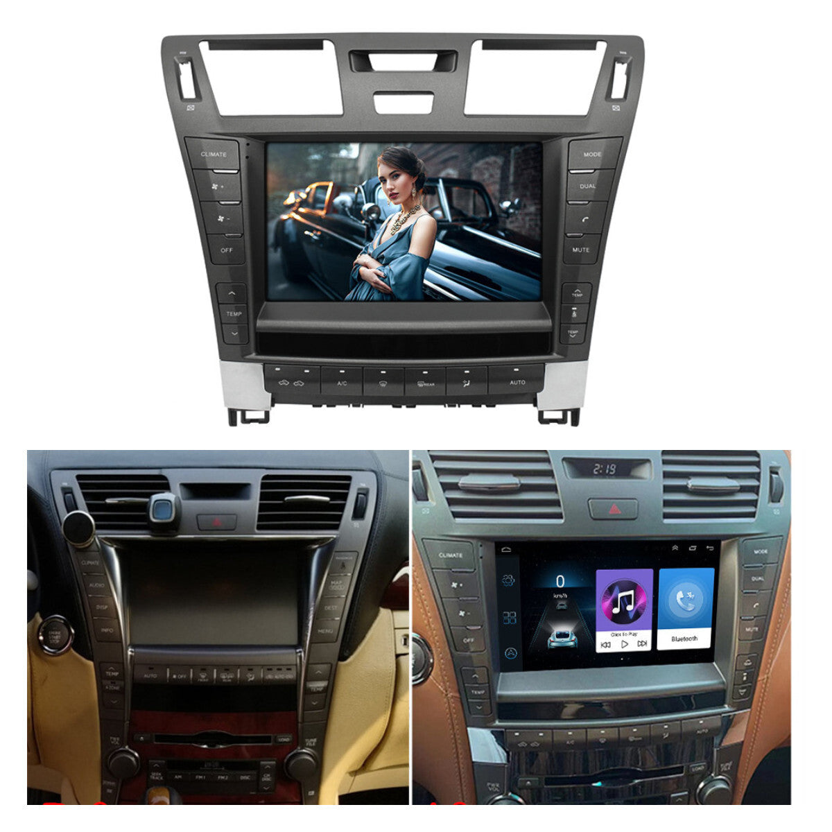 For 2006-2012 for Lexus LS460 LS460L LS600 Stereo Radio GPS Nav Head Unit 9 Android