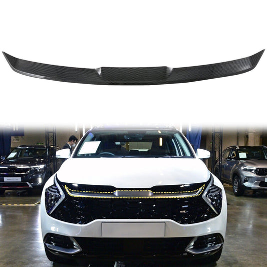 Front Grille Molding Cover Trim Carbon Fiber Style for Kia Sportage NQ5 2023-24